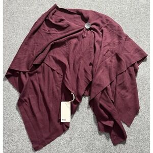 PULI Womens Large Cross Front Poncho Sweater Wrap Topper‎ Knitted Shawls Cape